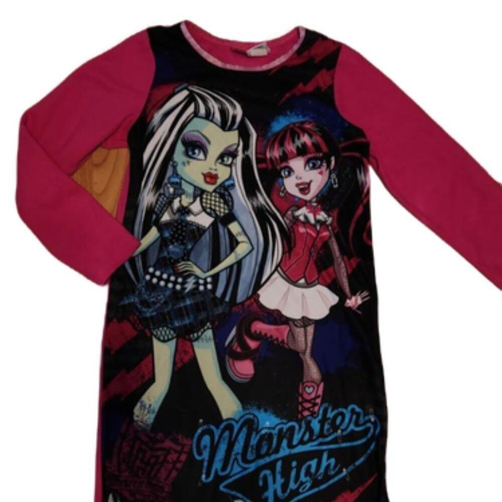 Girls Monster High Pink Fleece Nightgown 10/12